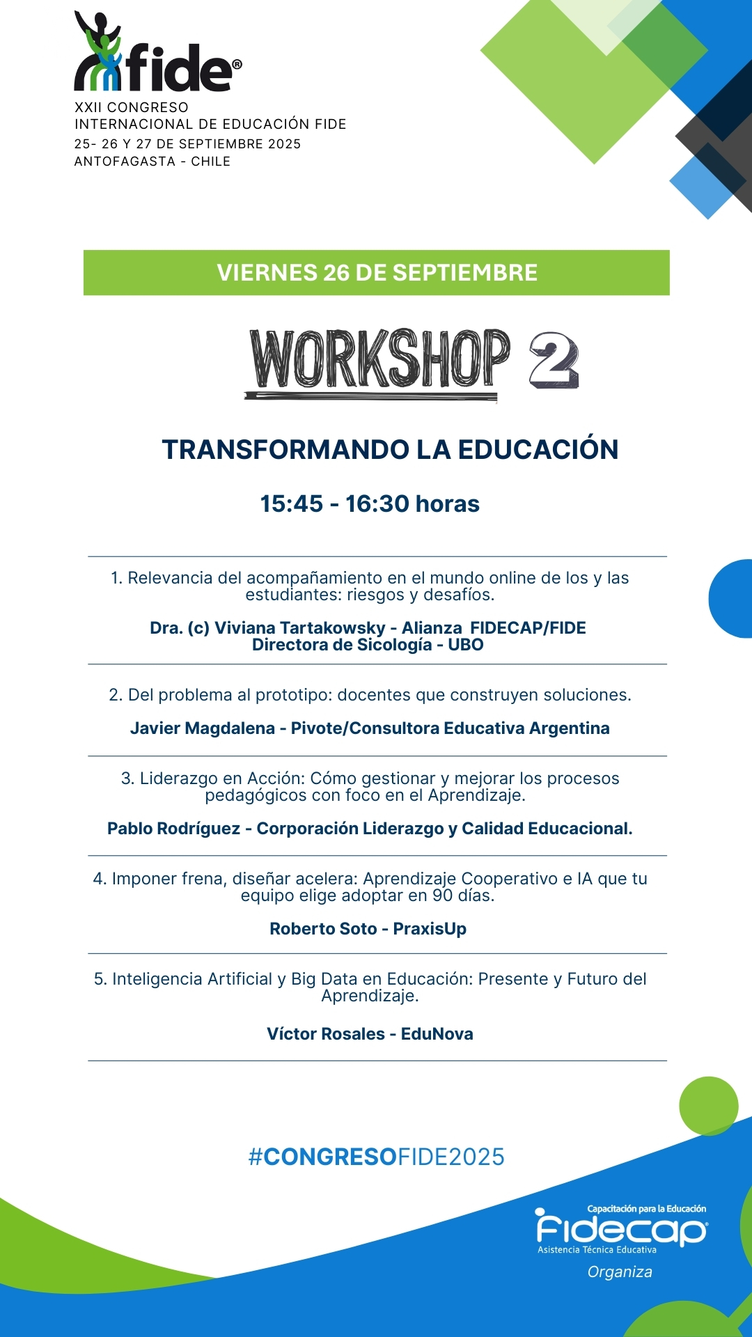 Workshop 2 – Transformando la educación